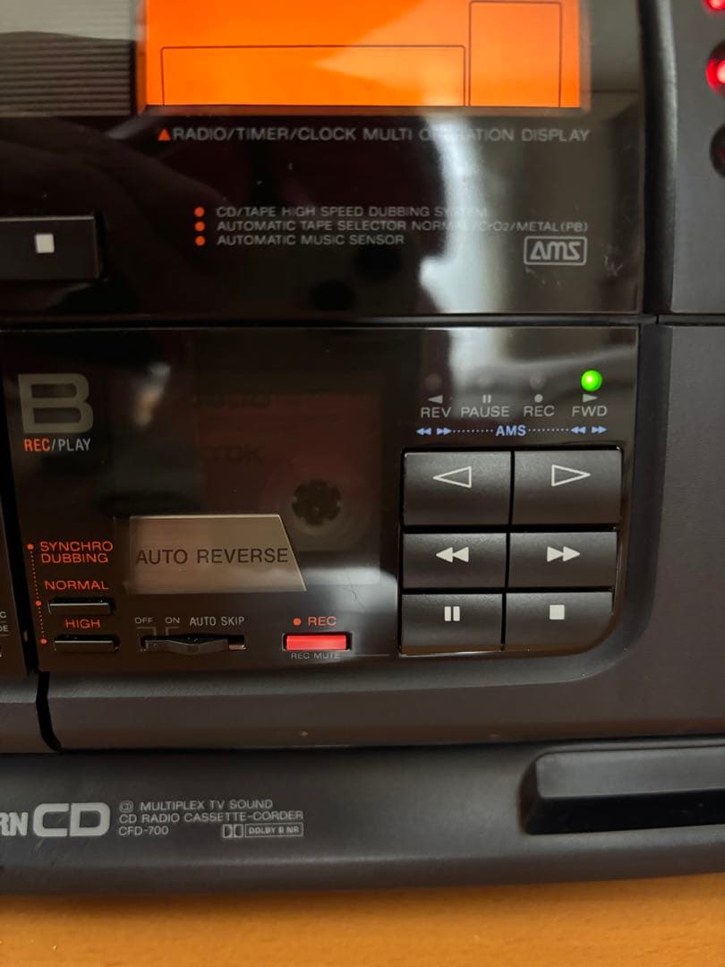 バブルラジカセ　SONY CFD-700 CDダブルラジカセ　動作品