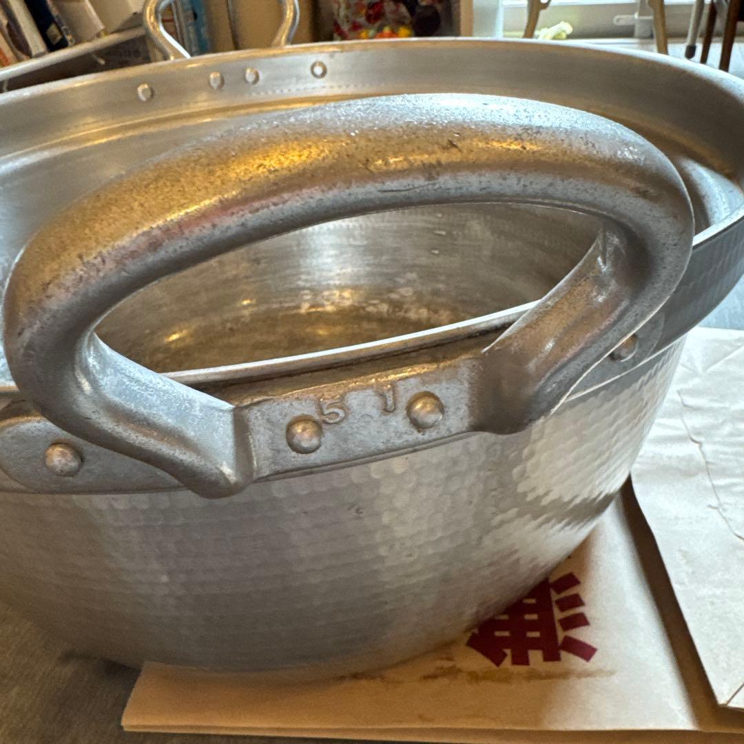 中尾アルミ製作所 キング アルミ打出料理鍋(目盛付) 51cm(38.0L)