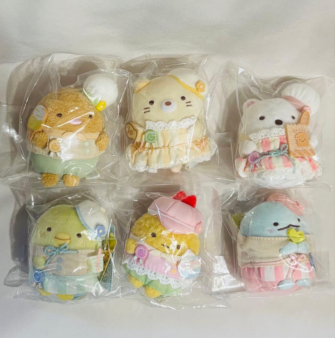 限定 すみっコぐらし展 てのりぬいぐるみ 6個セット ショッパー付き マルシェ