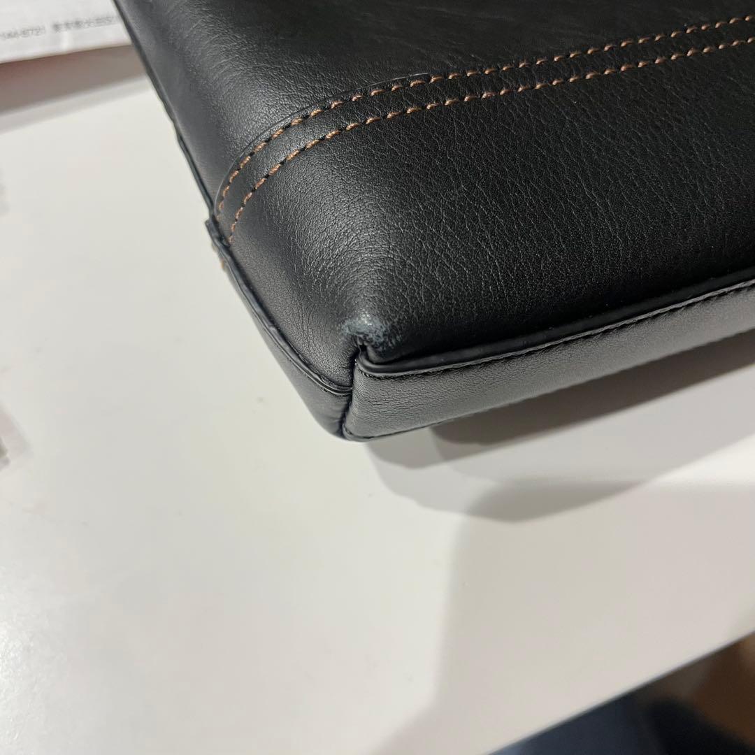 美品　COACH レザー　ブラックショルダーバッグ