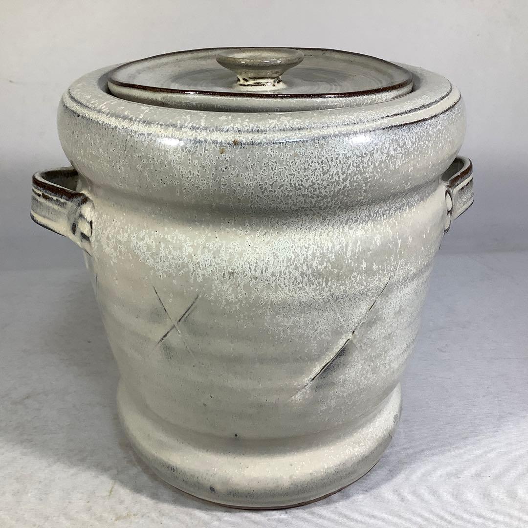 高取焼　耳付水指　鬼丸碧山　茶道具　送料無料