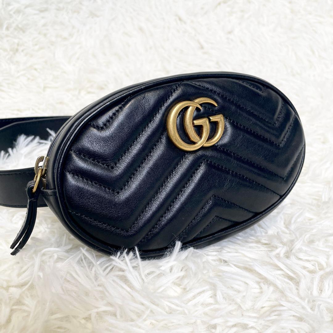 【極美品】GUCCI グッチ ボディバッグ ウエストポーチ マーモント GG