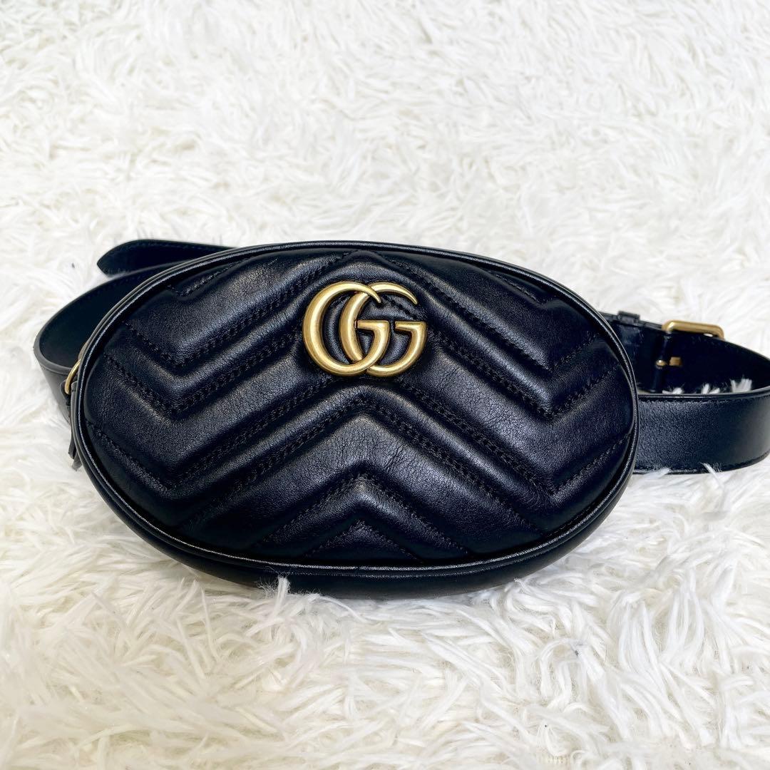【極美品】GUCCI グッチ ボディバッグ ウエストポーチ マーモント GG