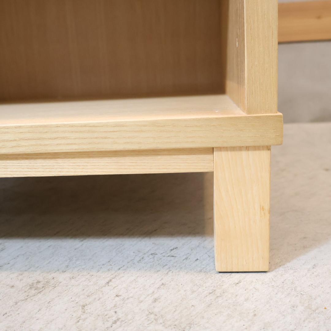 無印良品 MUJI タモ材 木製収納 本棚 書棚 7段 ブックシェルフ 収納