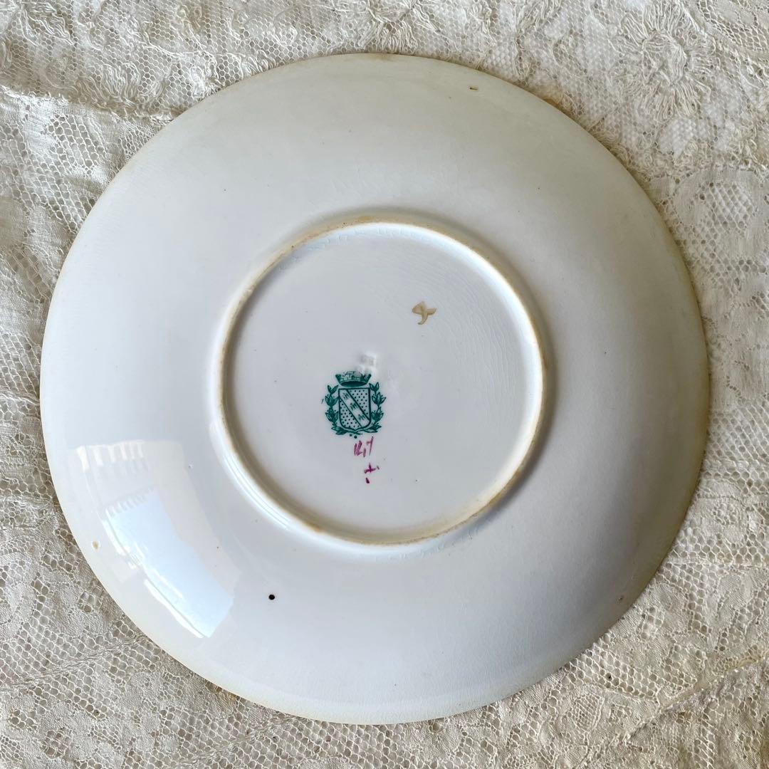 【レア】サルグミンヌミントン　ショコラカップ　緑　C&S フランスアンティーク