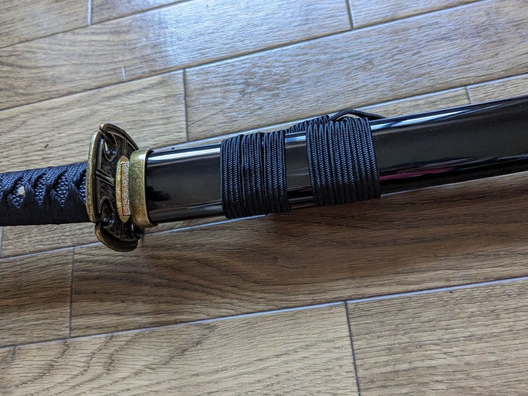 kanon模造刀 アルミ刀身 沖田総司拵 闇一文字　刀掛け 目釘抜き付属