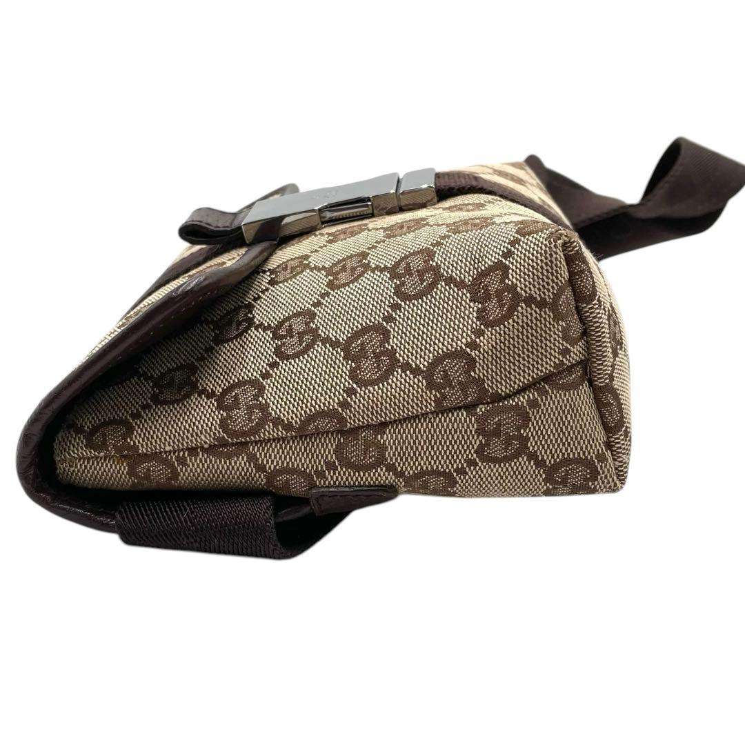 美品✨GUCCI グッチ GGキャンバス ウエストポーチボディバッグ