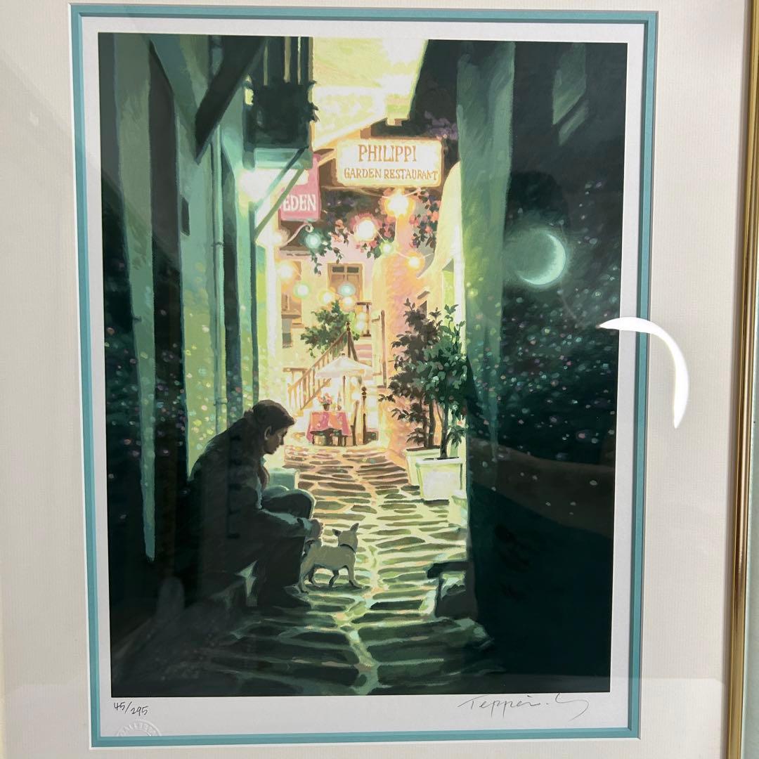 笹倉鉄平 絵画 リトグラフ ドリーミング 限定 アンティーク レア 直筆サイン