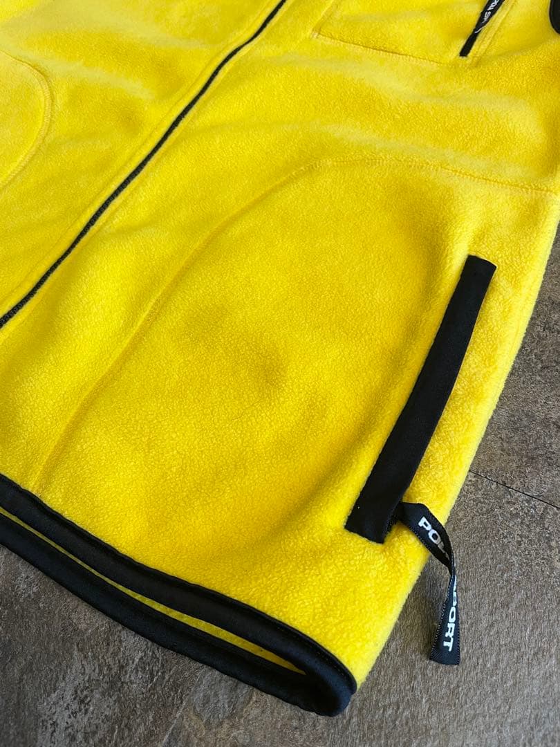 90s POLO SPORT ポロスポーツ フリースベスト イエロー XL