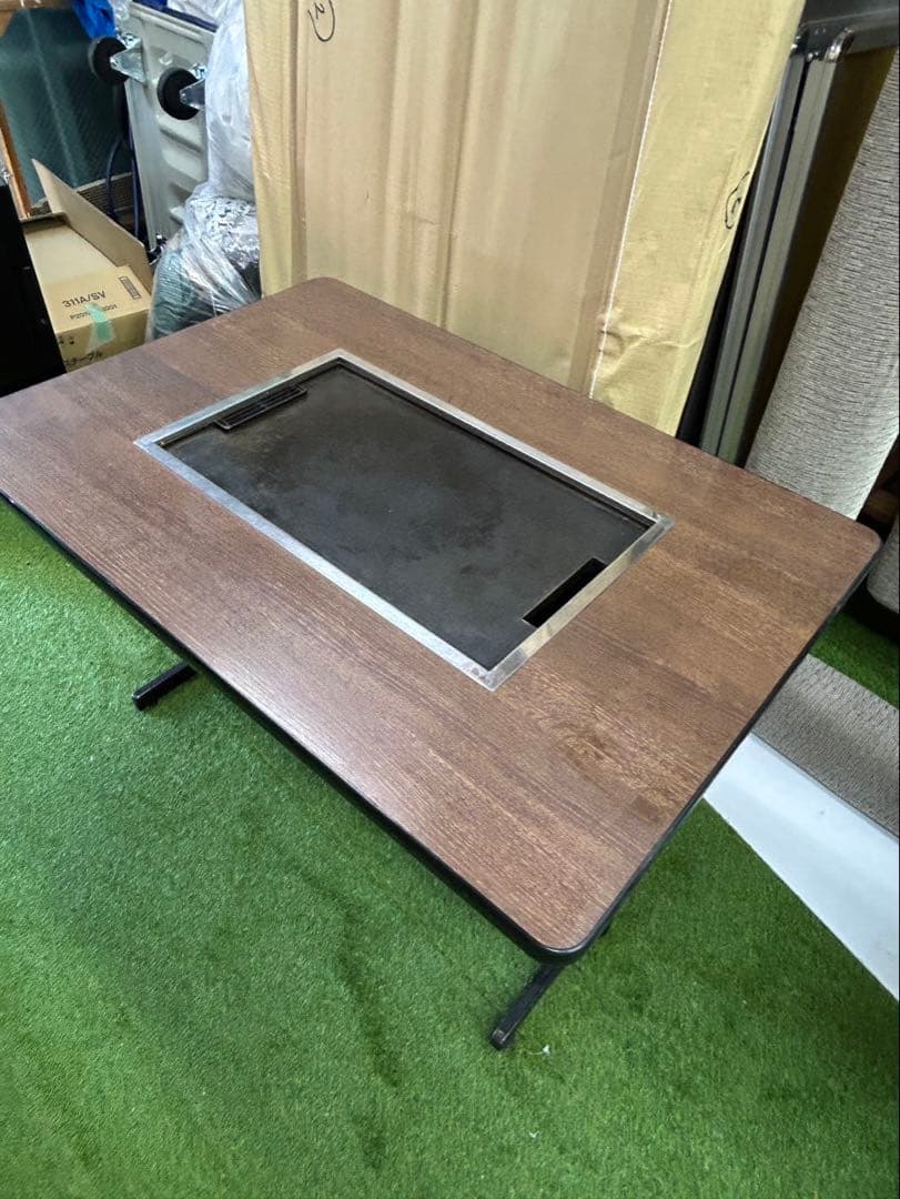 長方形　サカモト　お好み焼きテーブル　動作ok 都市ガス13A用　鉄板　厨房機器