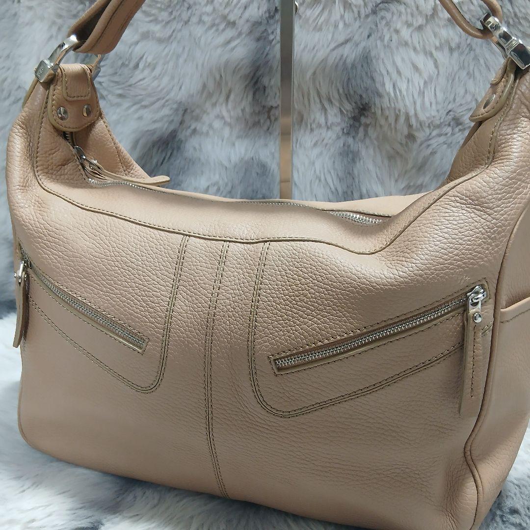 【美品】TOD'Sトッズハンドバックワンショルダーピンクレザー