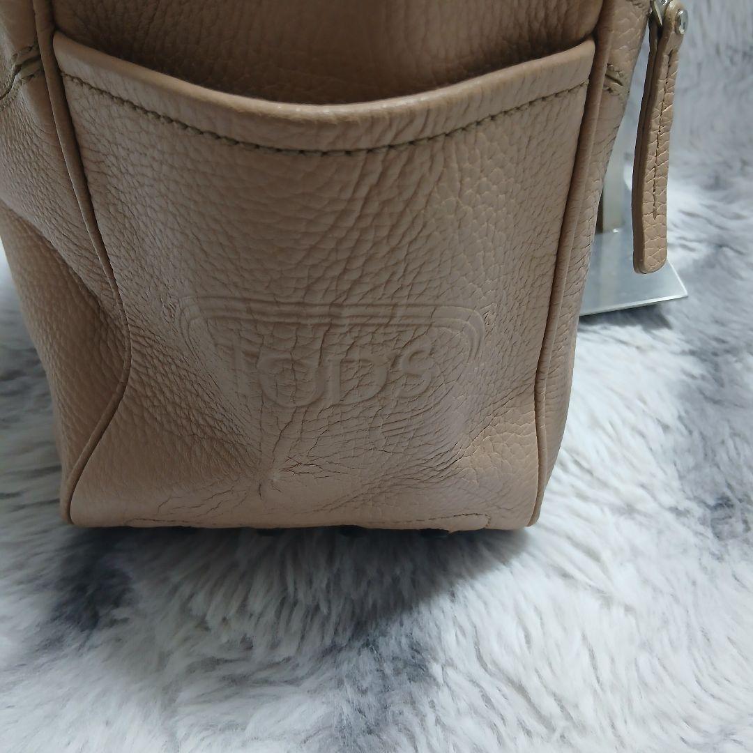 【美品】TOD'Sトッズハンドバックワンショルダーピンクレザー