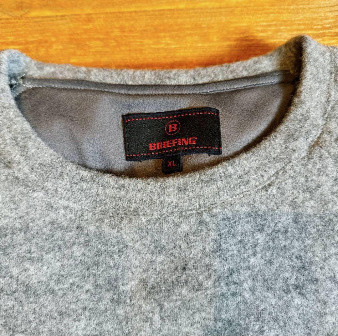 メンズウェア BRIEFING HOL MENS WOOL GAUZE CREW NECK