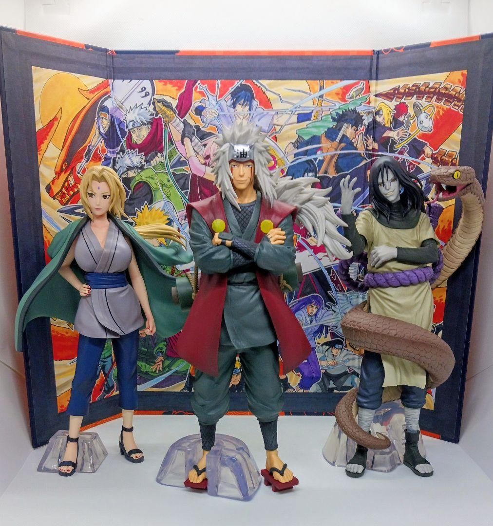 一番くじNARUTO疾風伝伝説の三忍 自来也 綱手 大蛇丸 3体セット おまけ付