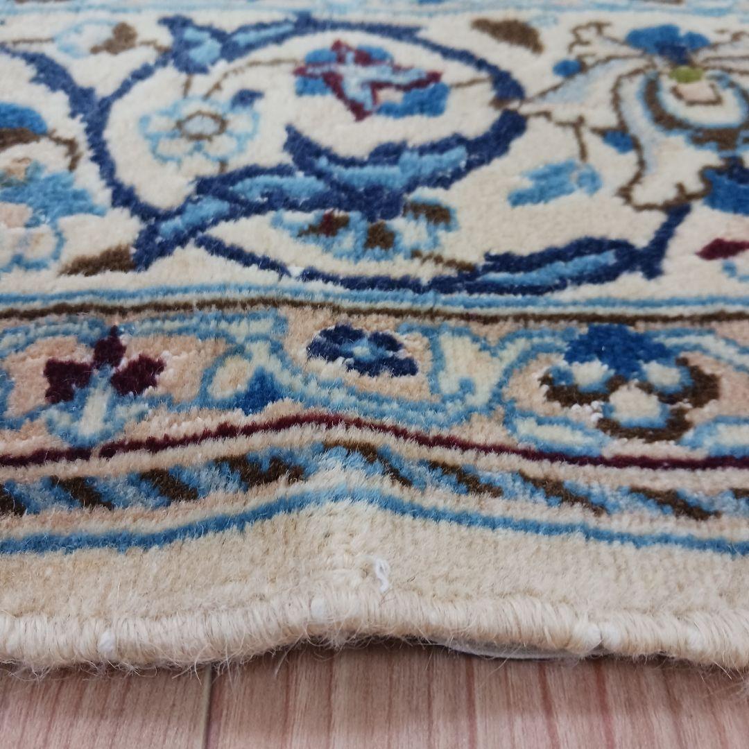 おはなY2602 ペルシャ絨毯 イラン ナイン産 ウール 手織り絨毯 大判