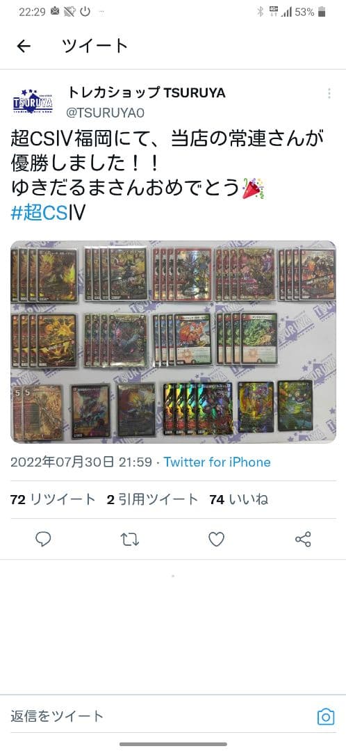 超CS優勝構築 ボルシャックデッキ