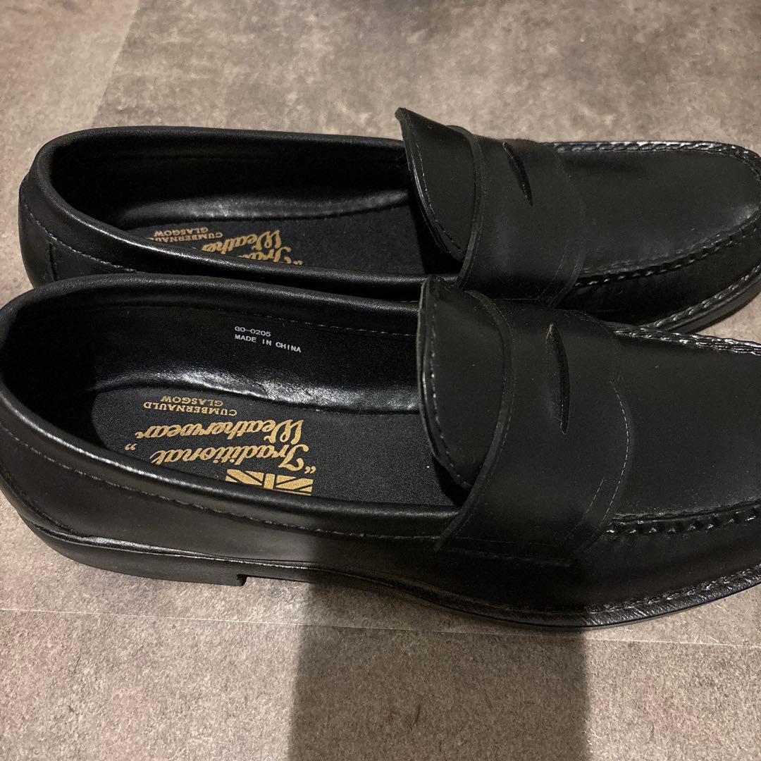 Traditional Weatherwearレインローファー ブラック　革靴