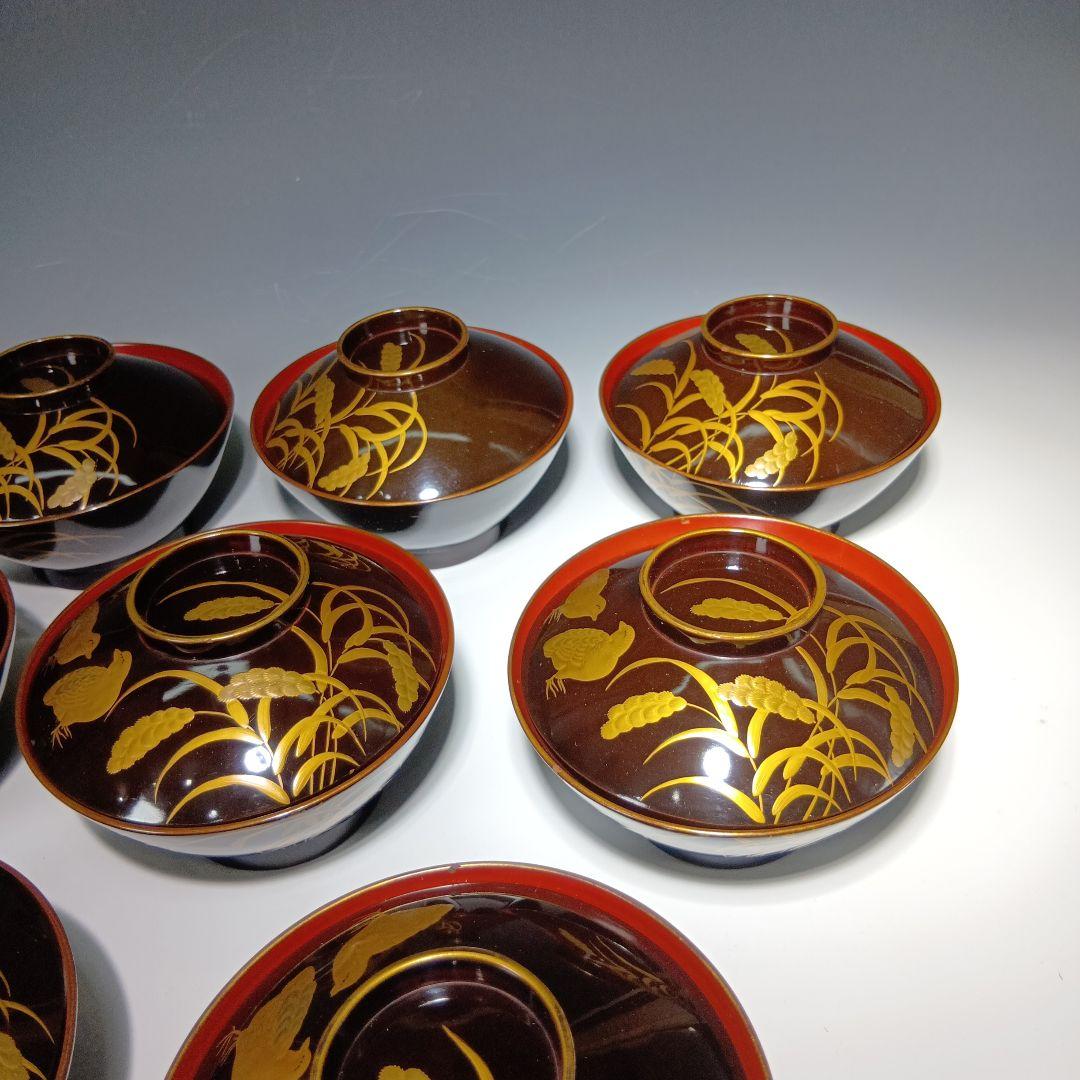 値下げ時代物　蒔絵吸物椀10客