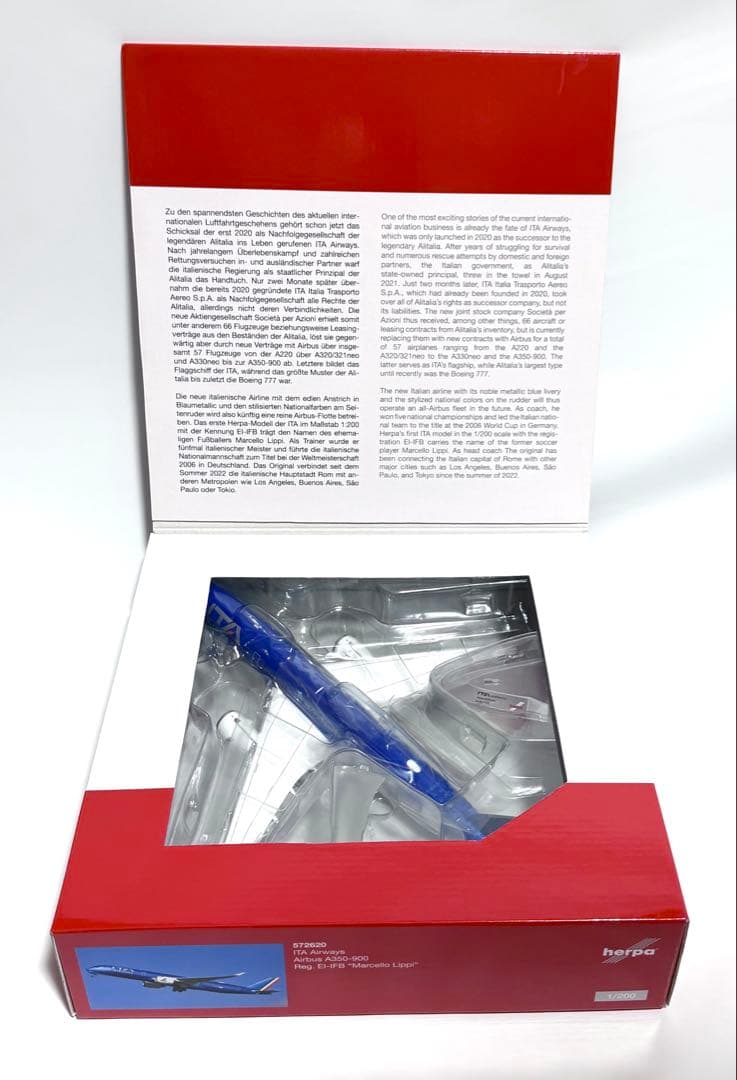 航空機・ヘリコプター herpa 1/200 A350-900 ITA AIRWAYS