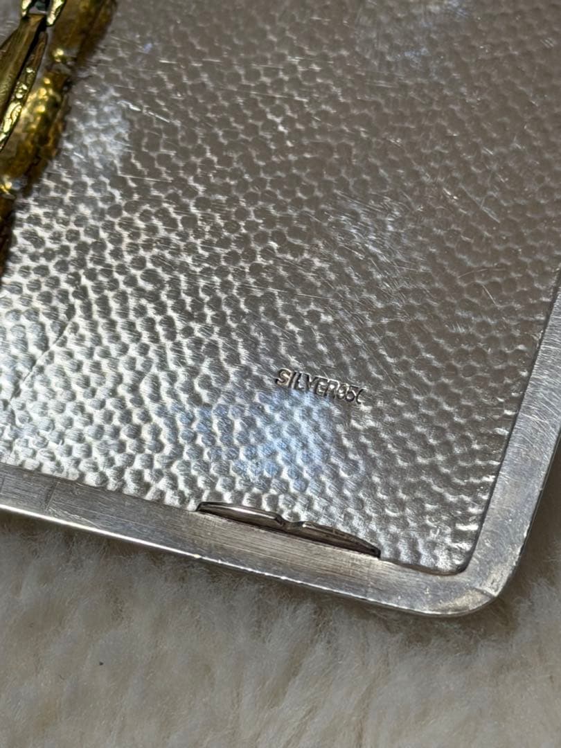 銀 silver 950刻印 煙草入れ シガレットケース 207g 骨董
