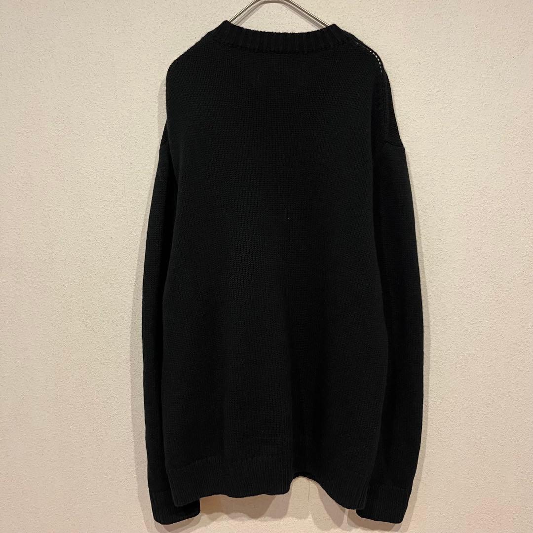 【美品】YONETOMI 24AW ソフトラムウール ニット プルオーバー 黒