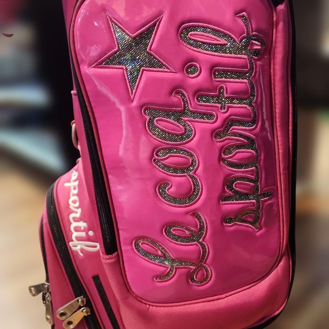 Le Coq Sportif ピンクキャディバッグ