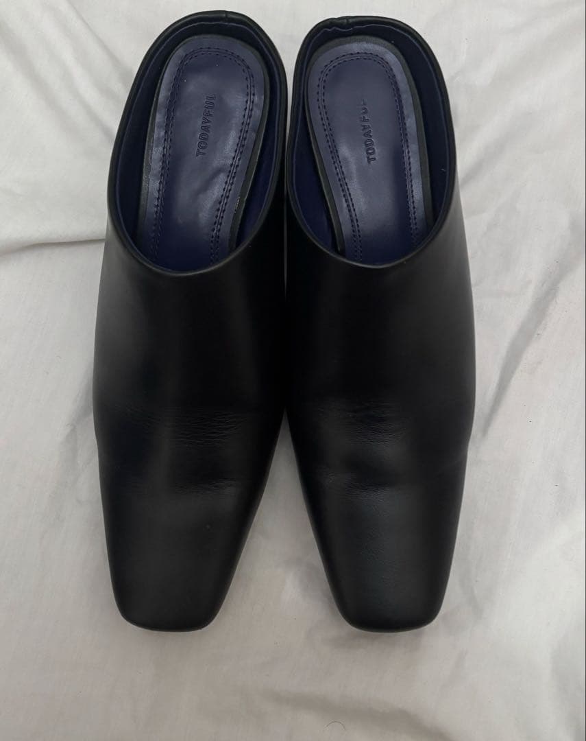 靴 todayful Square Leather Sabot 37