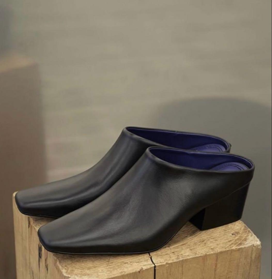 靴 todayful Square Leather Sabot 37