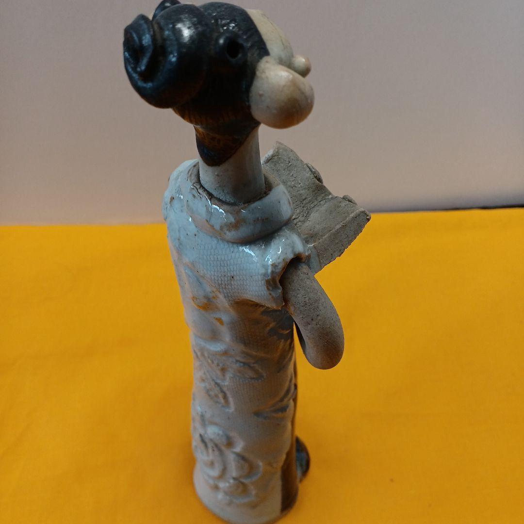 砥部焼　森元青芳　陶器人形