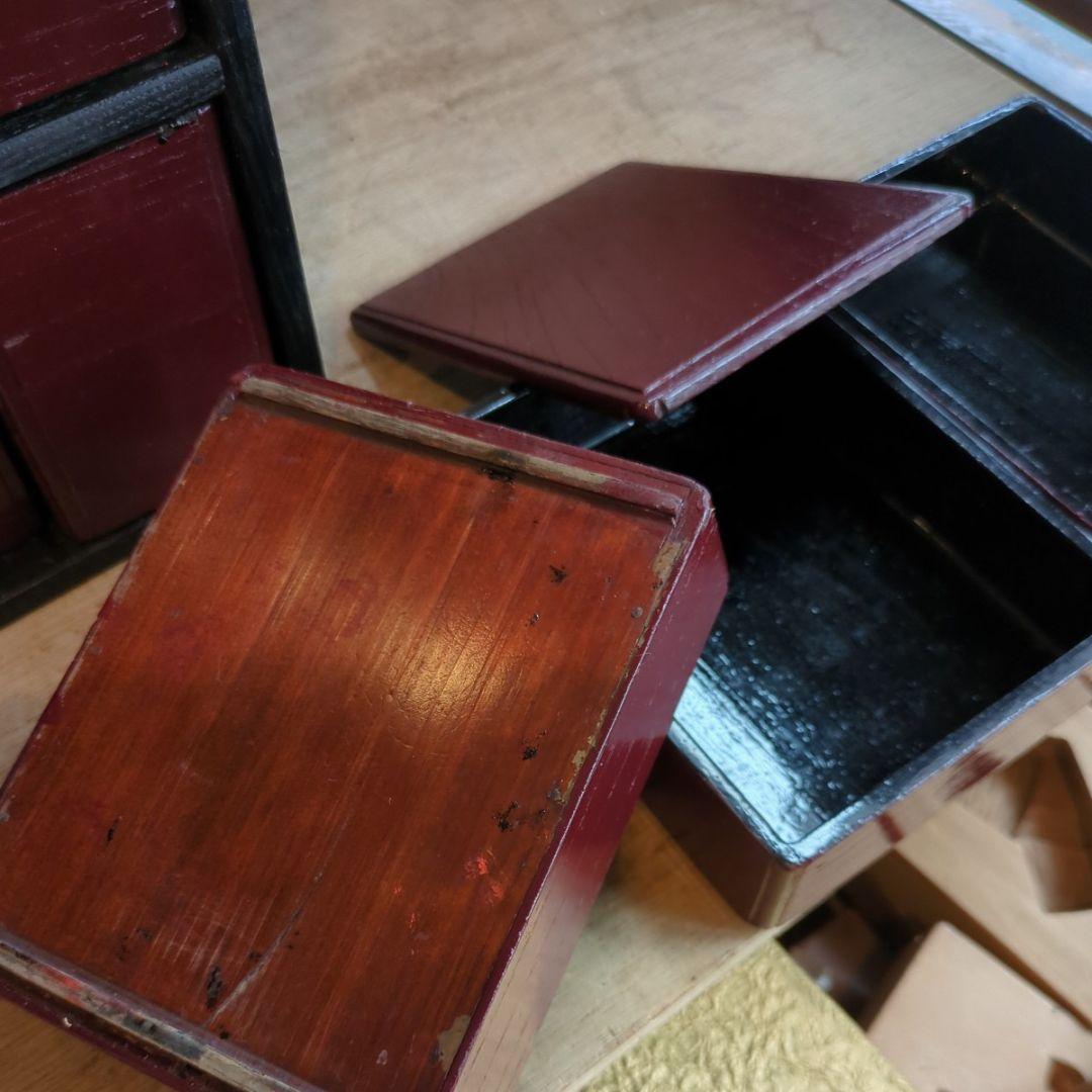 骨董　弁当箱　木製　漆　酒器　重箱　物入　手提げ木箱　アンティーク