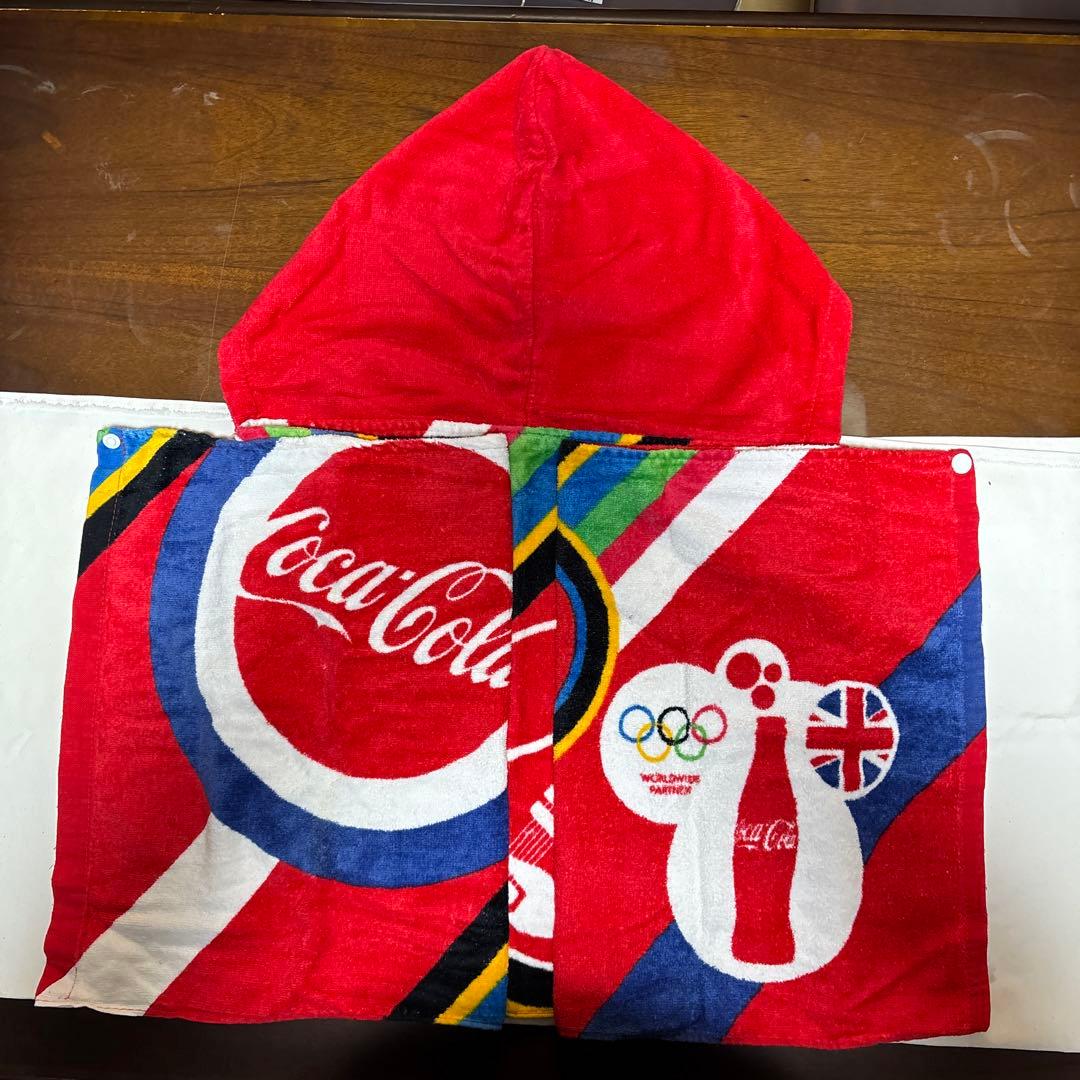 非売品　フード付きタオル コカコーラオリンピック応援イベントグッズ