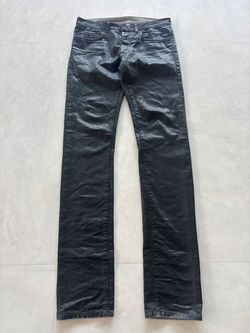 パンツ DIOR HOMME Wax Coating Straight Jeans
