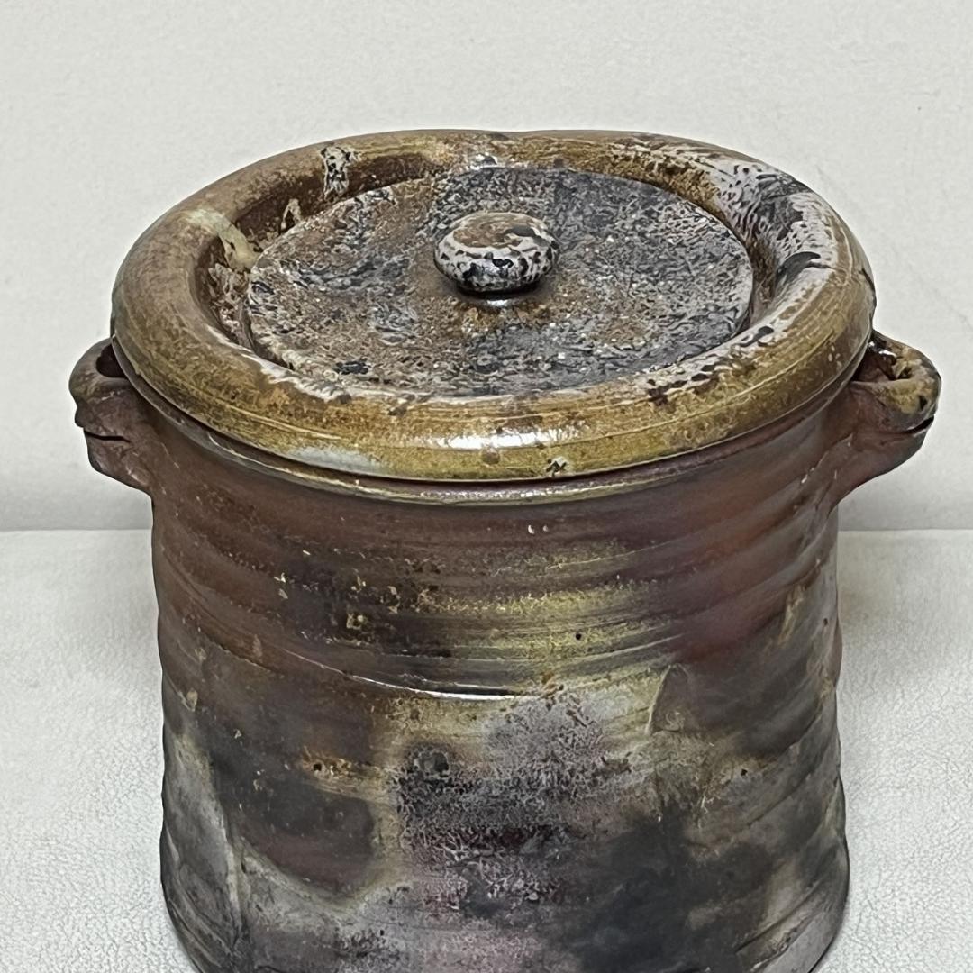 十五代 木村長十郎 友敬 備前焼 水指 共箱 木村友敬 茶道具 【k3449】