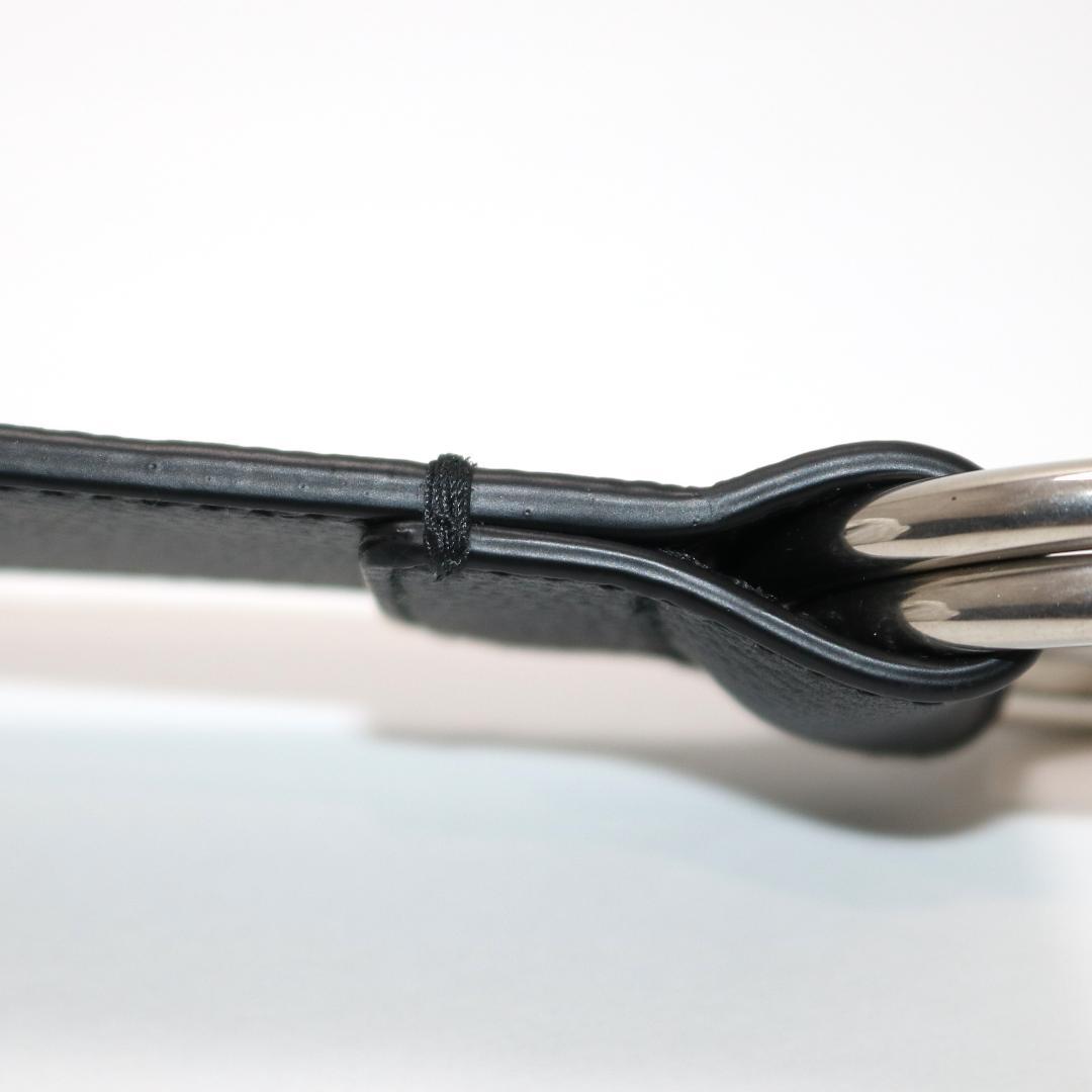 【未使用級】ボッテガヴェネタ レザー シボ革 Dリング ベルト 黒 ダブルリング