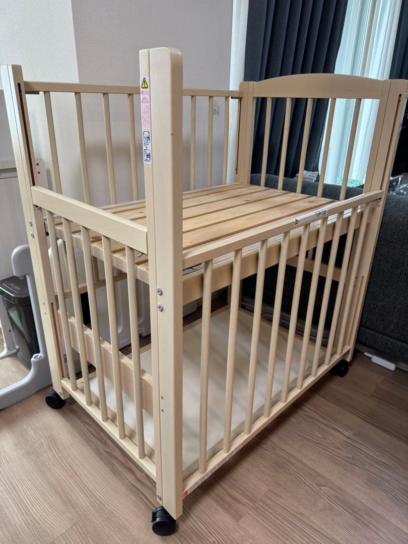 サワベビー トリプルスライドミニベッド P型コパン 90✖️60キャスター付き