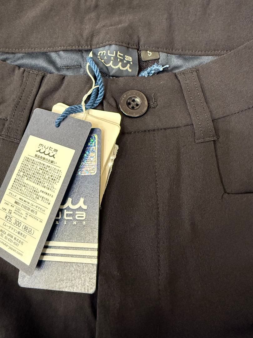 新品未使用タグ付きMUTA MARINE ゴルフパンツ5（M）ナイロンパンツ