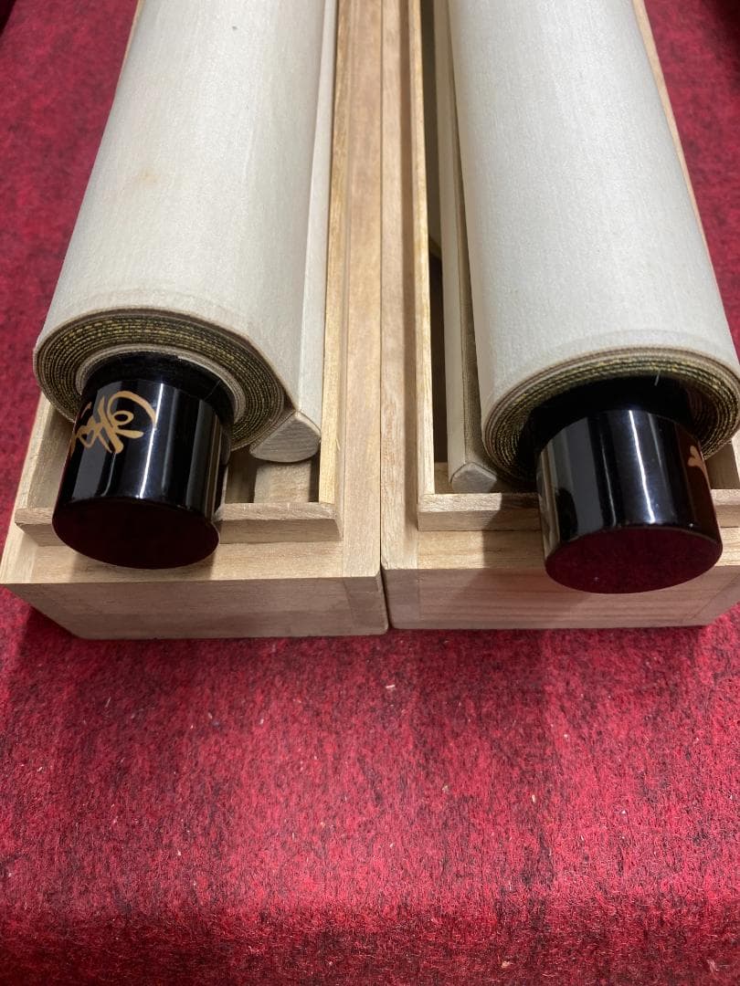 狩野房信【複製】鶴亀図 双幅 美品 共箱 二重箱 山下狩野の最後の当主 掛軸