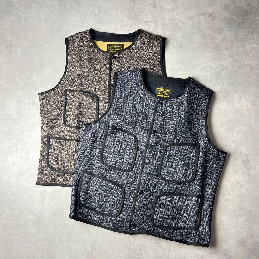 ✅新品　ベスト　ジレ　ウール　復刻　ネイビー　ブラウンズビーチ似　アメカジ　XL