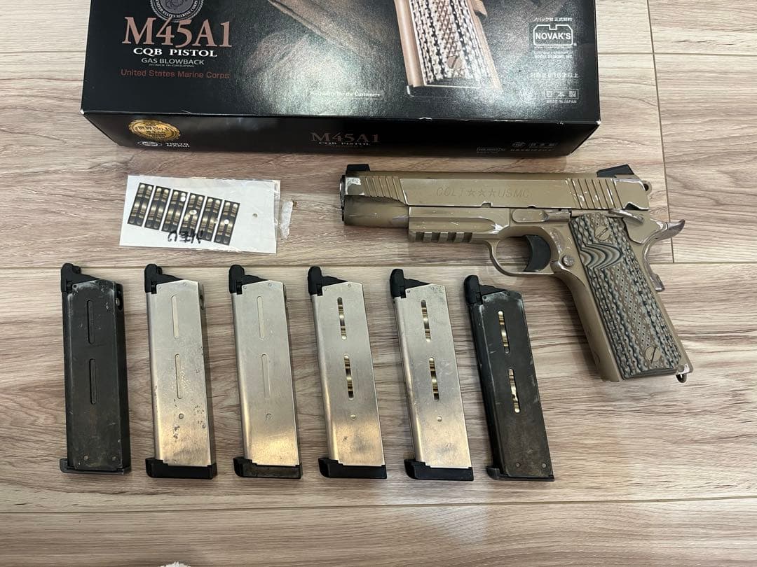 東京マルイ　M45A1 ウェザリング済み　実物 G10グリップ　USMC 海兵隊
