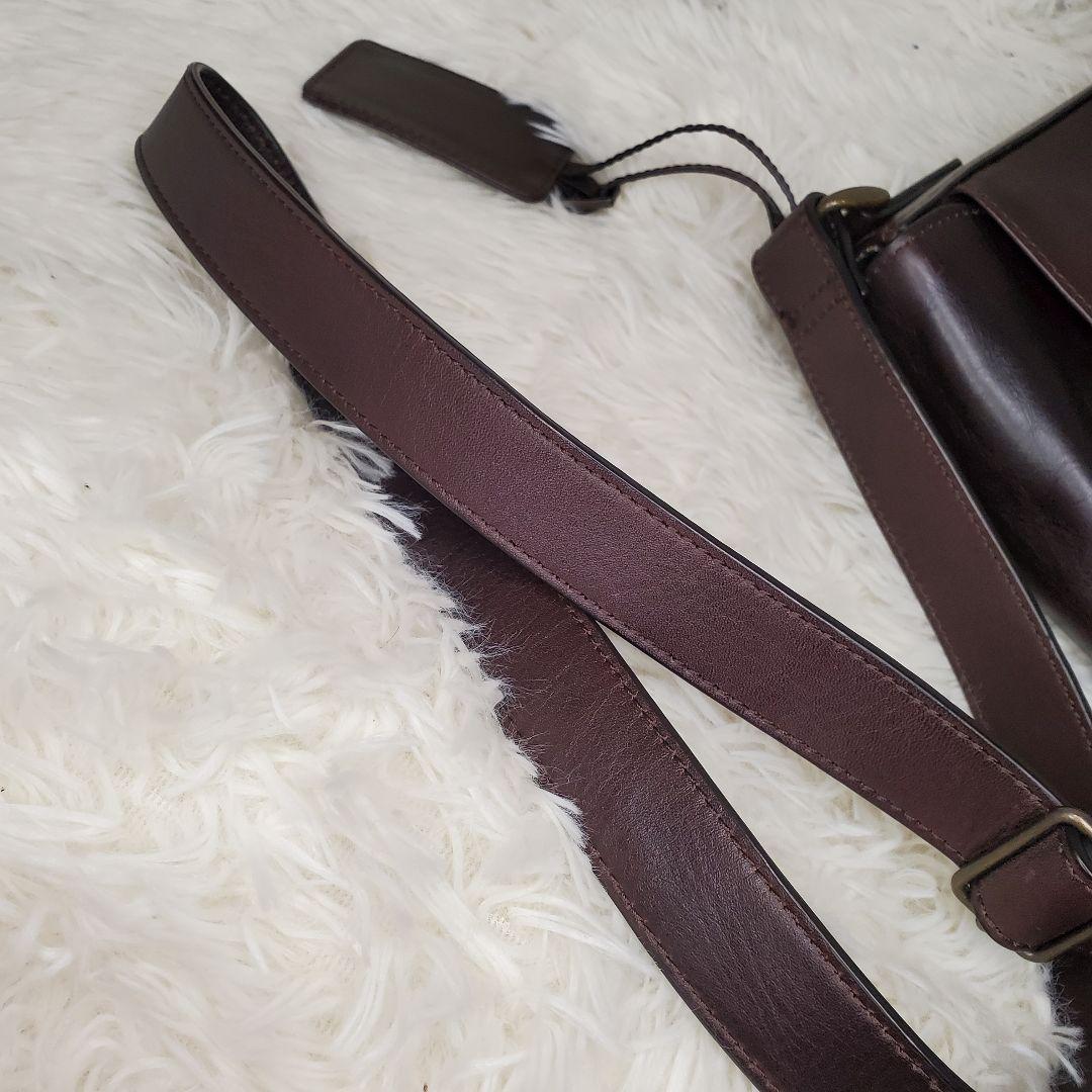 MOTHERHOUSE 牛革 ショルダーバッグ アンティーク ブラウン