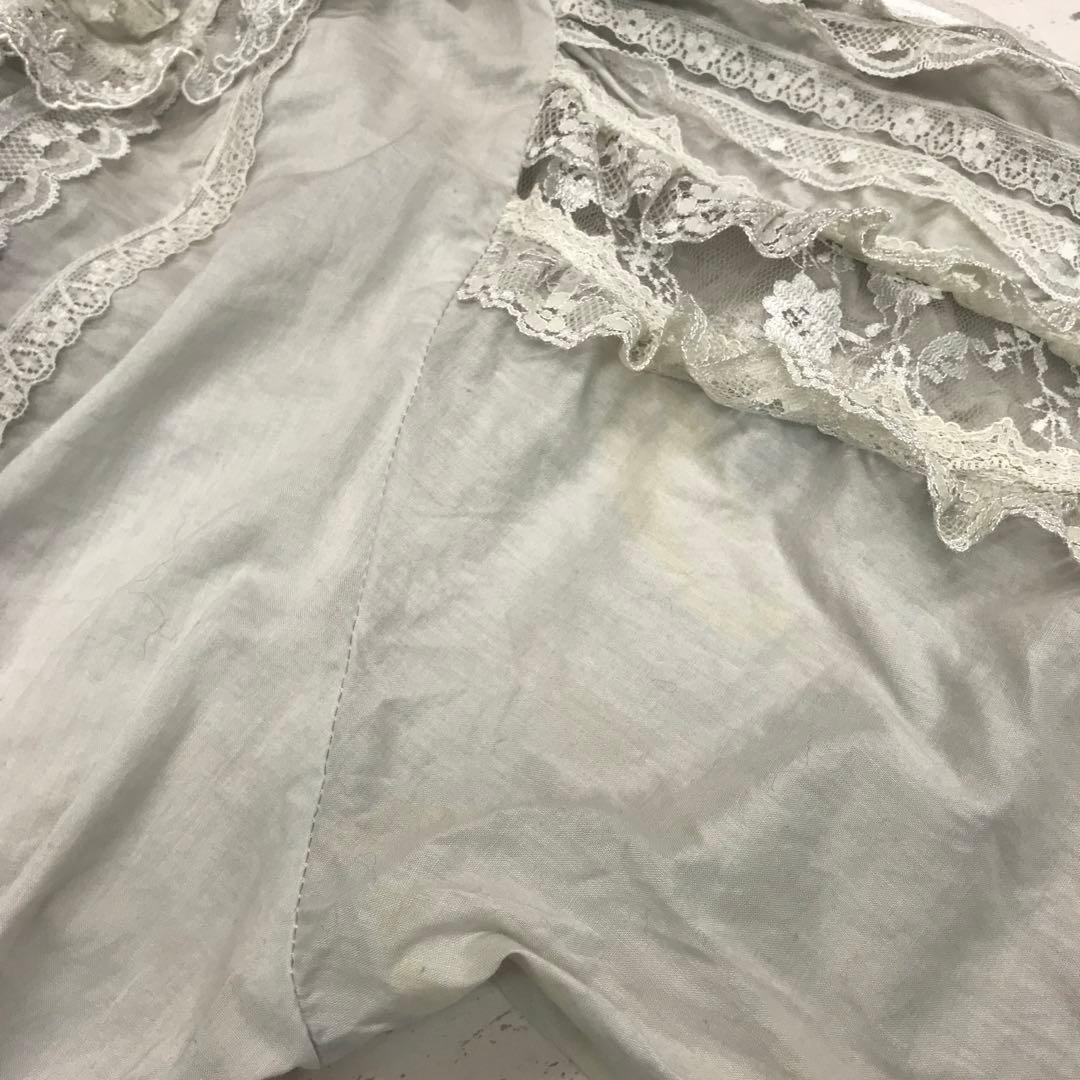 レトロ ロマンティック メルヘン 古着 DOROTHY フリルレース装飾ブラウス