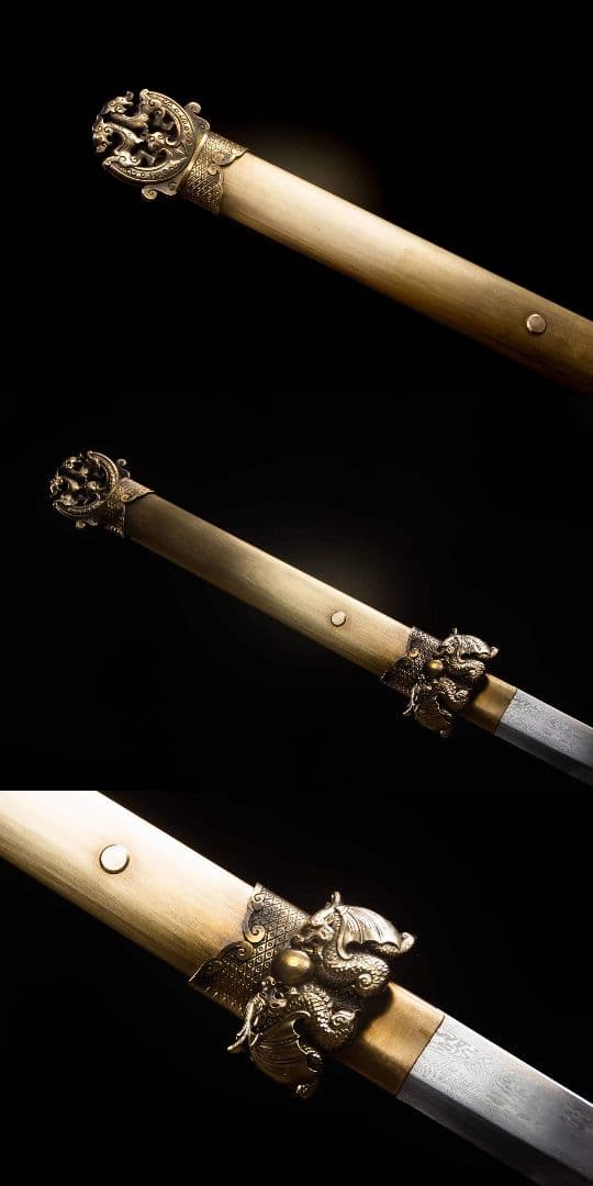 神嘯環首唐刀-模様鋼 古兵器 武具　刀装具　日本刀　模造刀 居合刀