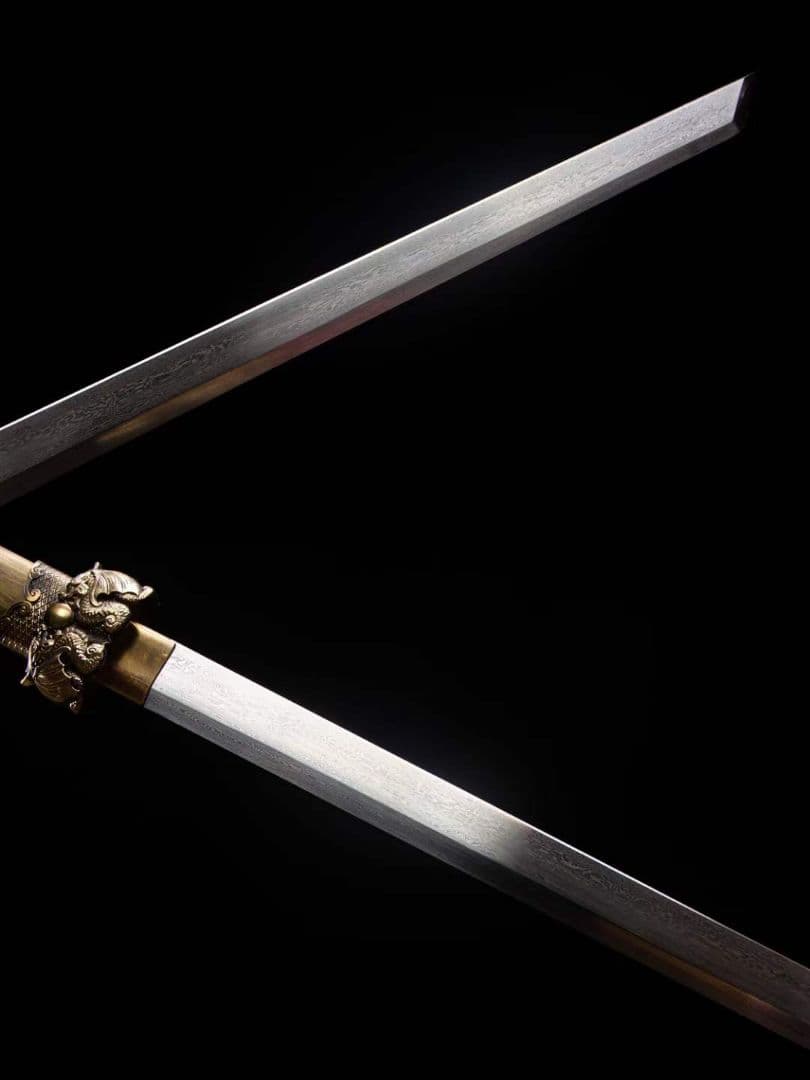 神嘯環首唐刀-模様鋼 古兵器 武具　刀装具　日本刀　模造刀 居合刀