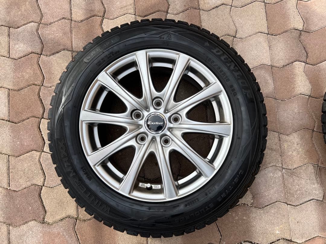 DUNLOP 15インチ スタッドレスタイヤ ホイールセット フリード