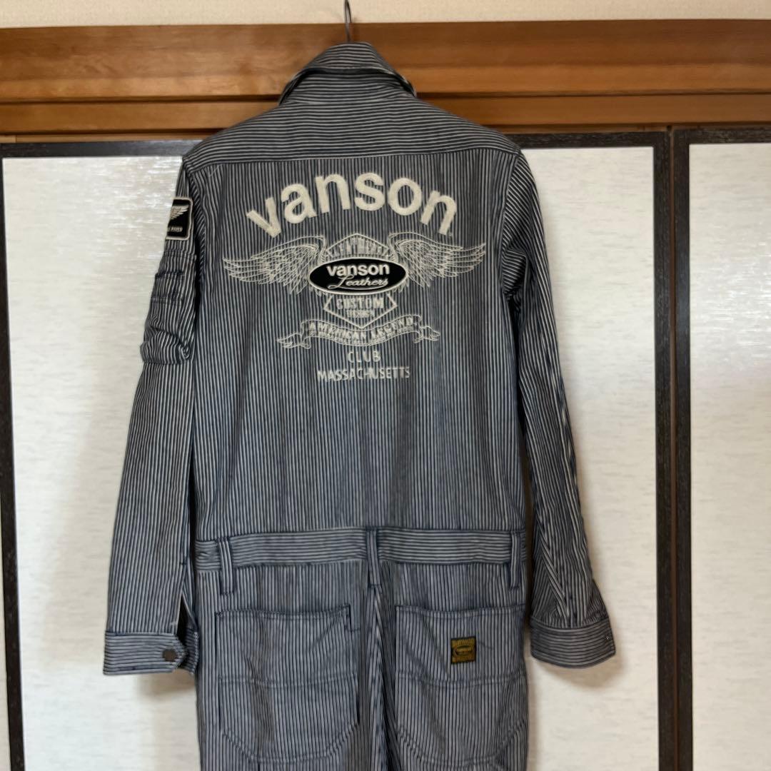 バンソン　オーバーオール　サイズＳ ストライプ