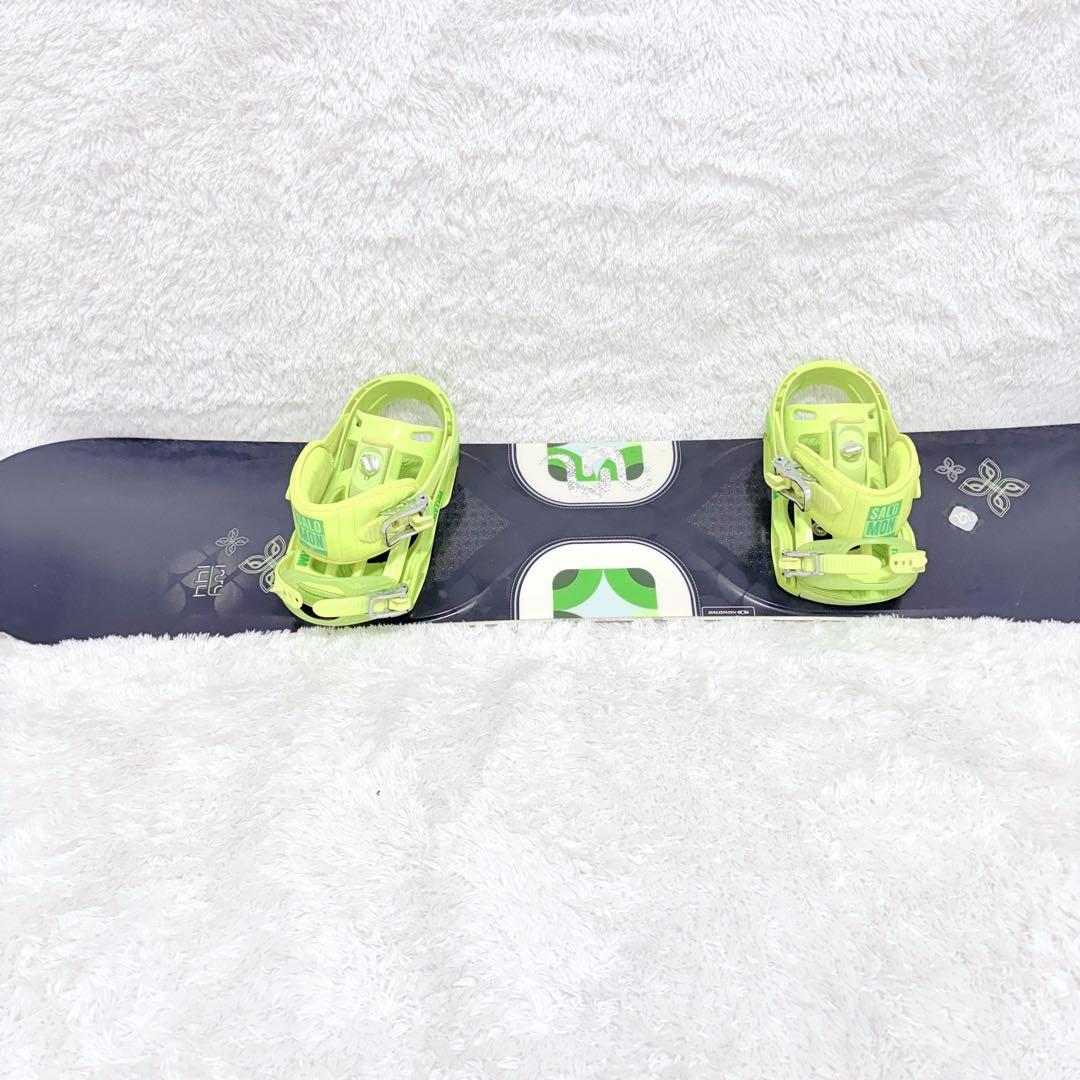 SALOMON サロモン スノーボード ビンディング付 グリーン×ブラック