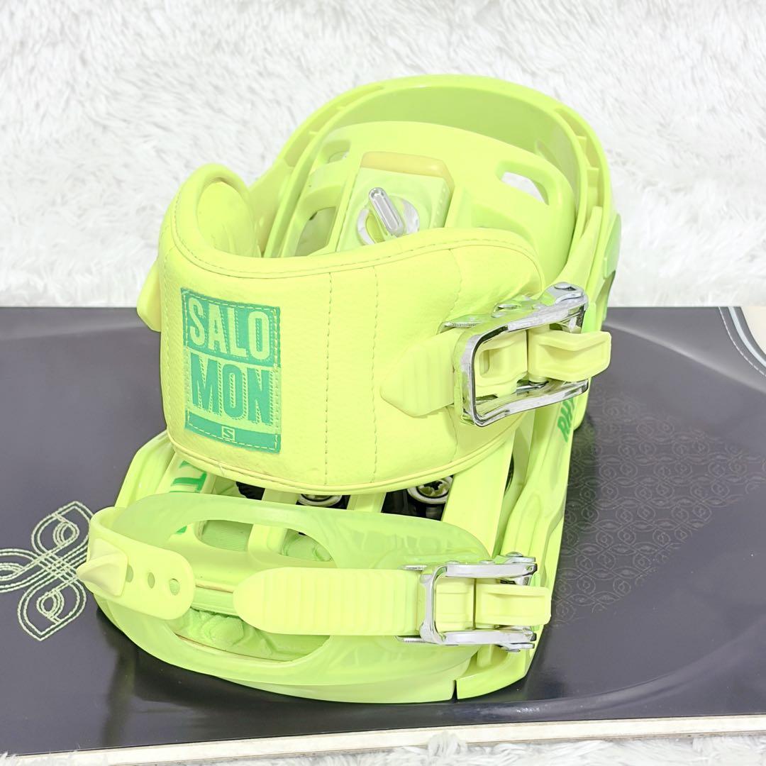 SALOMON サロモン スノーボード ビンディング付 グリーン×ブラック