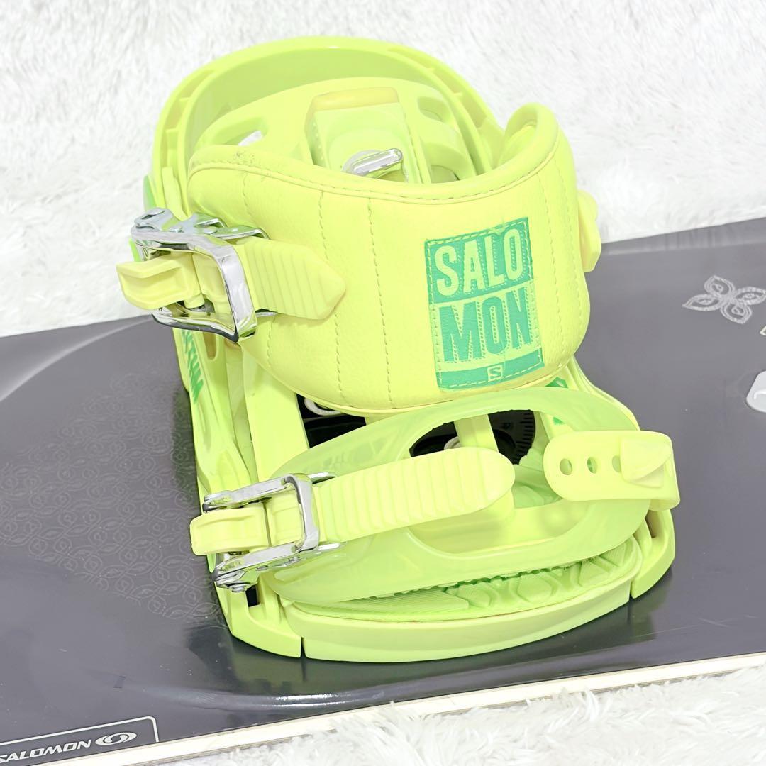 SALOMON サロモン スノーボード ビンディング付 グリーン×ブラック