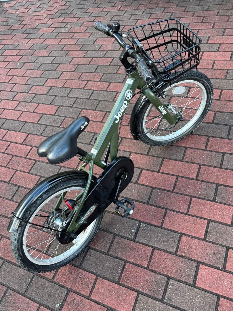 Jeepキッズ自転車(18㌅)お引き取り限定[配達可能]