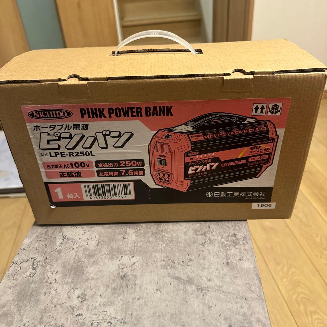 ポータブル電源 ピンバン 日動工業　LPE-R250L